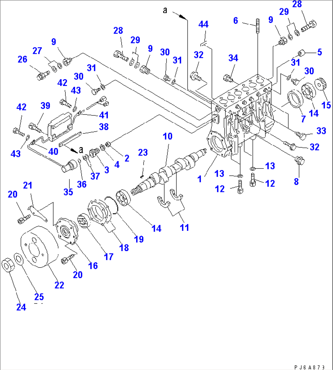 FUEL INJECTION PUMP (PUMP) (R.H.) (1/2) (FOR EC REGULATION) (INNER PARTS)(#12074-)