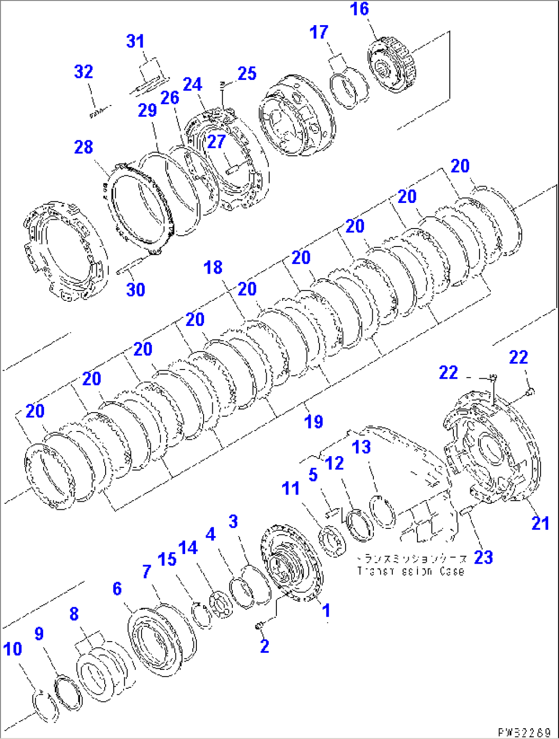 TRANSMISSION (1/5)¤ BARE (SUPER DOZER)(#10012-)