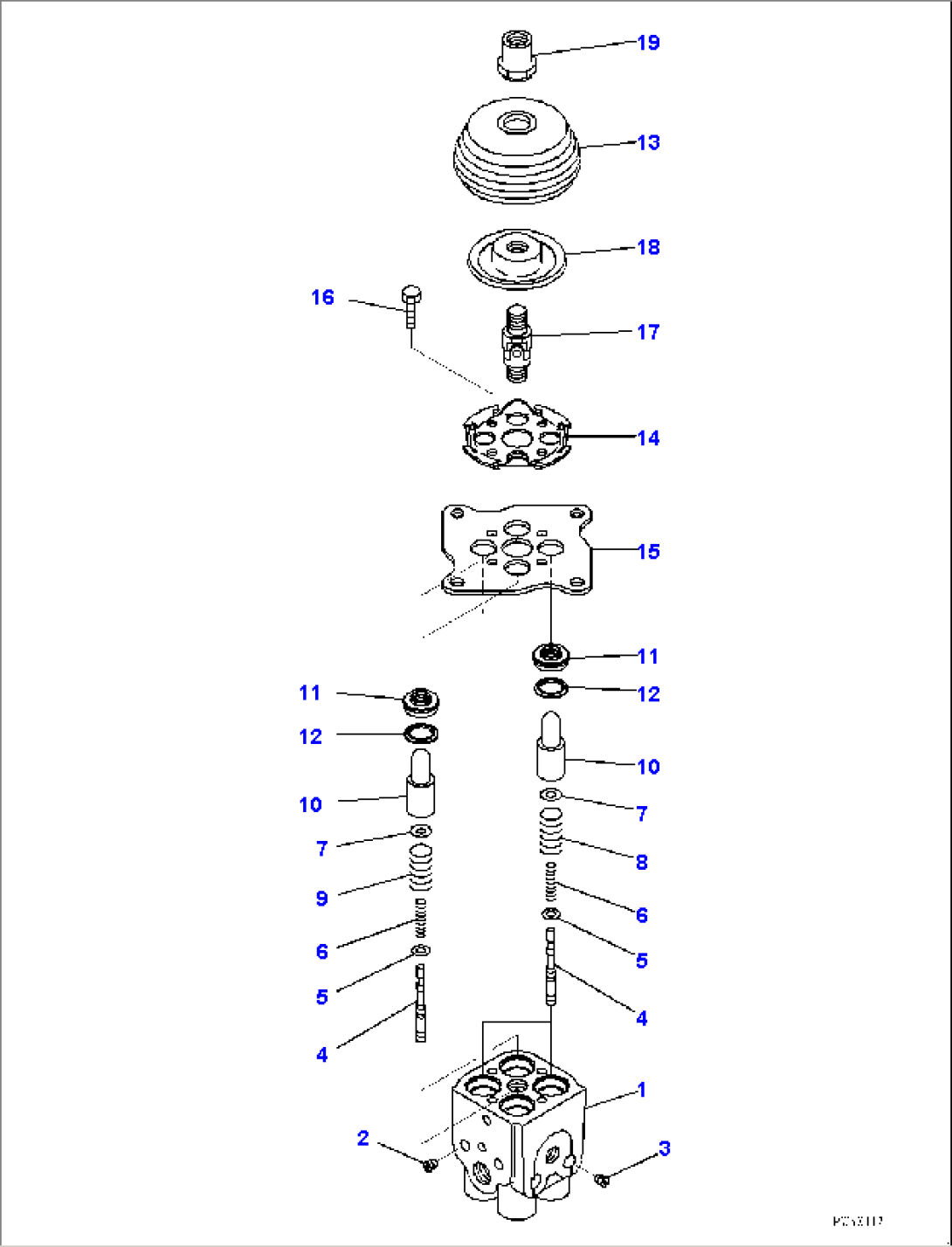Floor Frame, PPC Valve for Work Equipment, R.H. (#20001-22446)