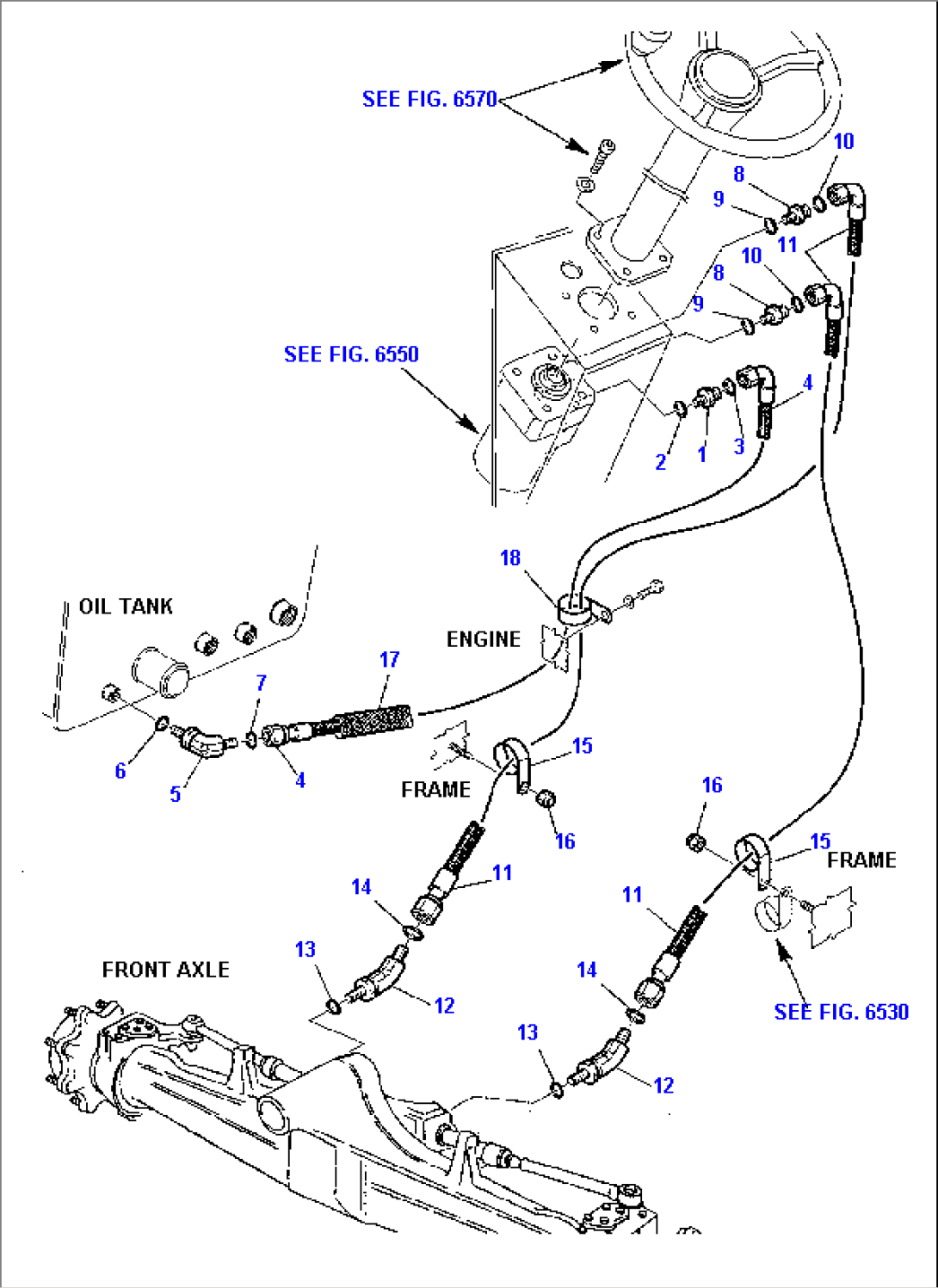 HYDRAULIC PIPING (STEERING LINE) (2/2)