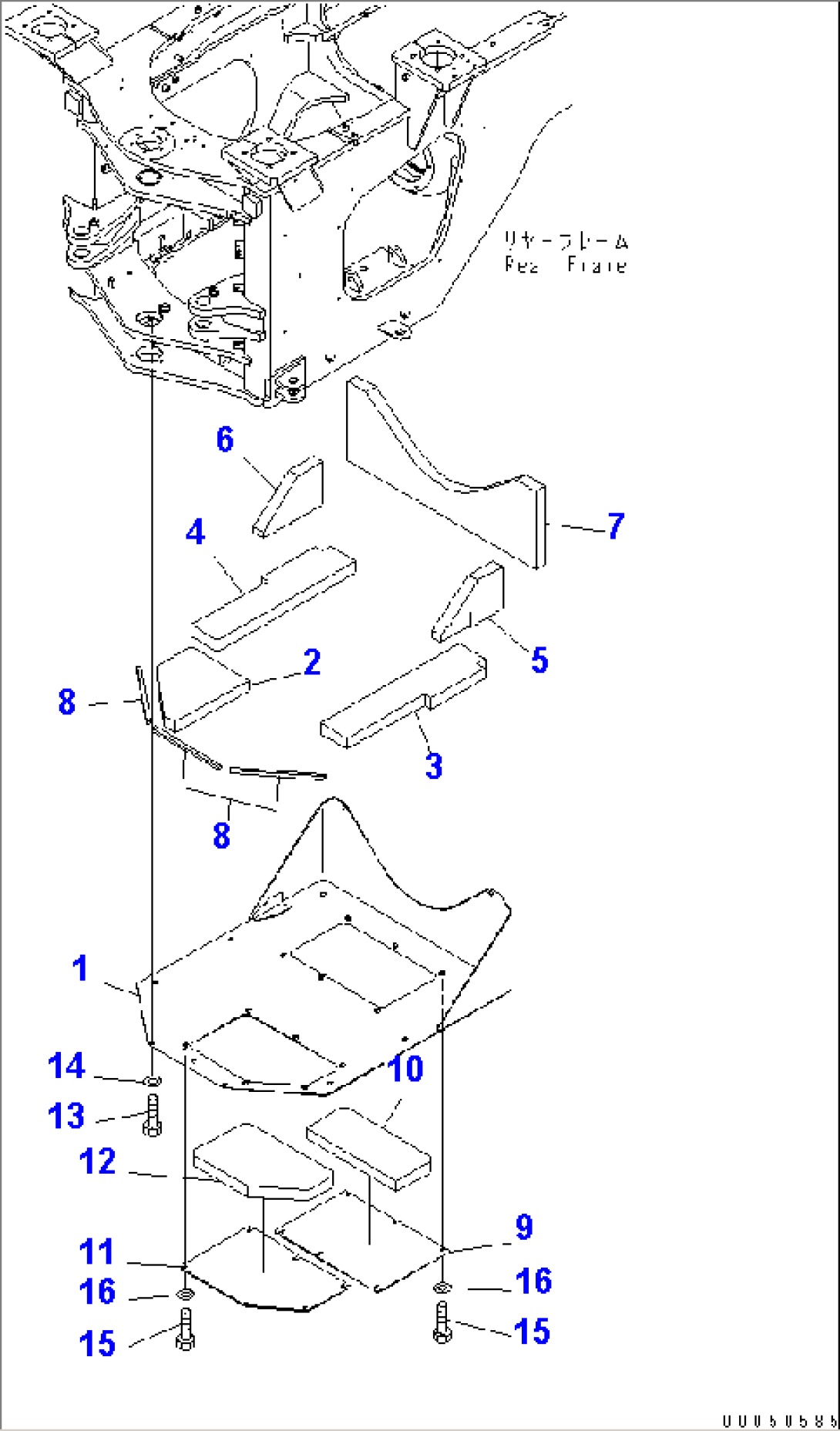 BAR LOCK AND COVER (TRANSMISSION UNDER COVER) (EU NOISE REDUCTION ARRANGEMENT 2)(#85001-90000)