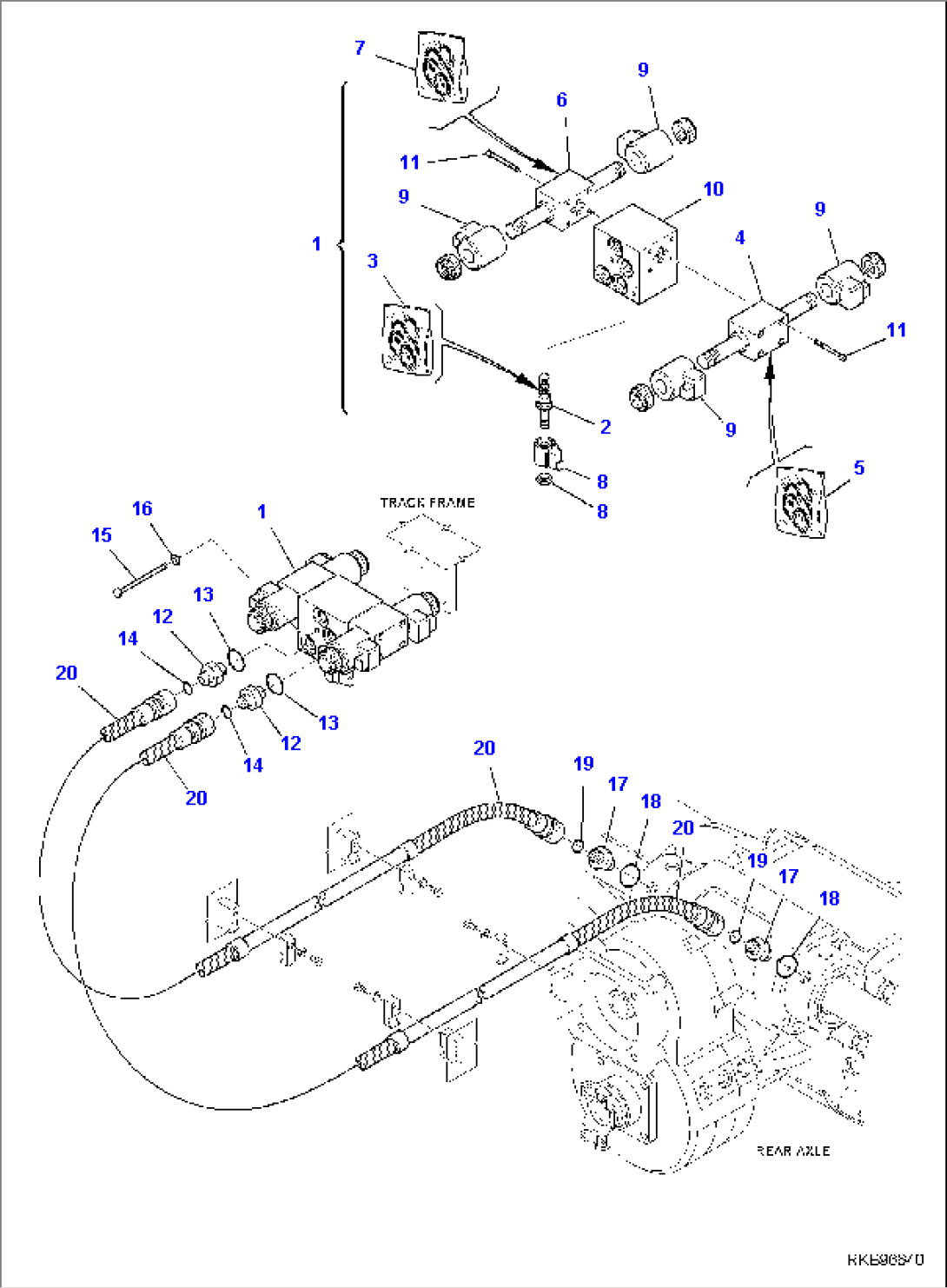 STEERING CIRCUIT, LOWER LINE (1/2)