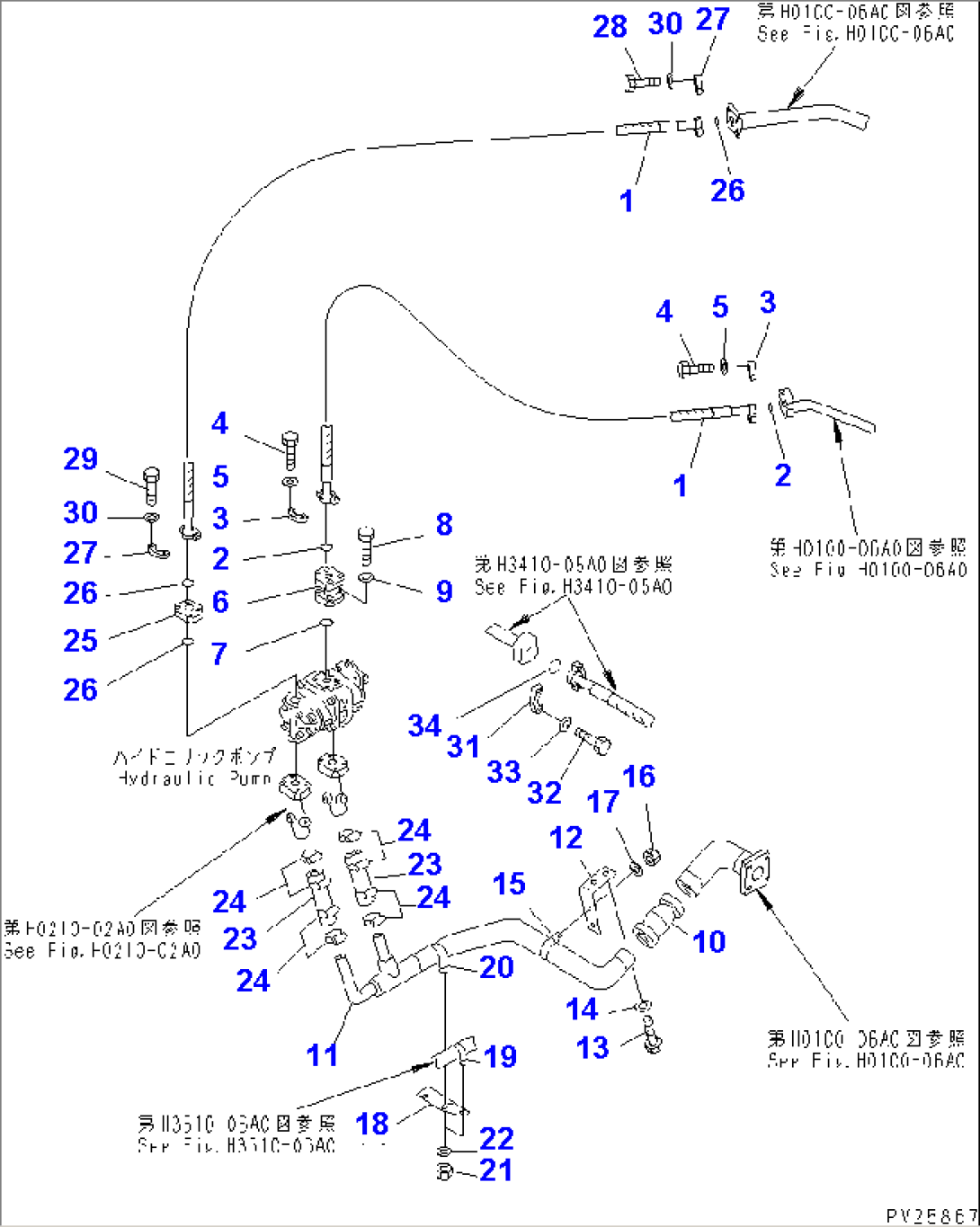 STEERING AND HOIST PIPING (PIPING) (1/5)
