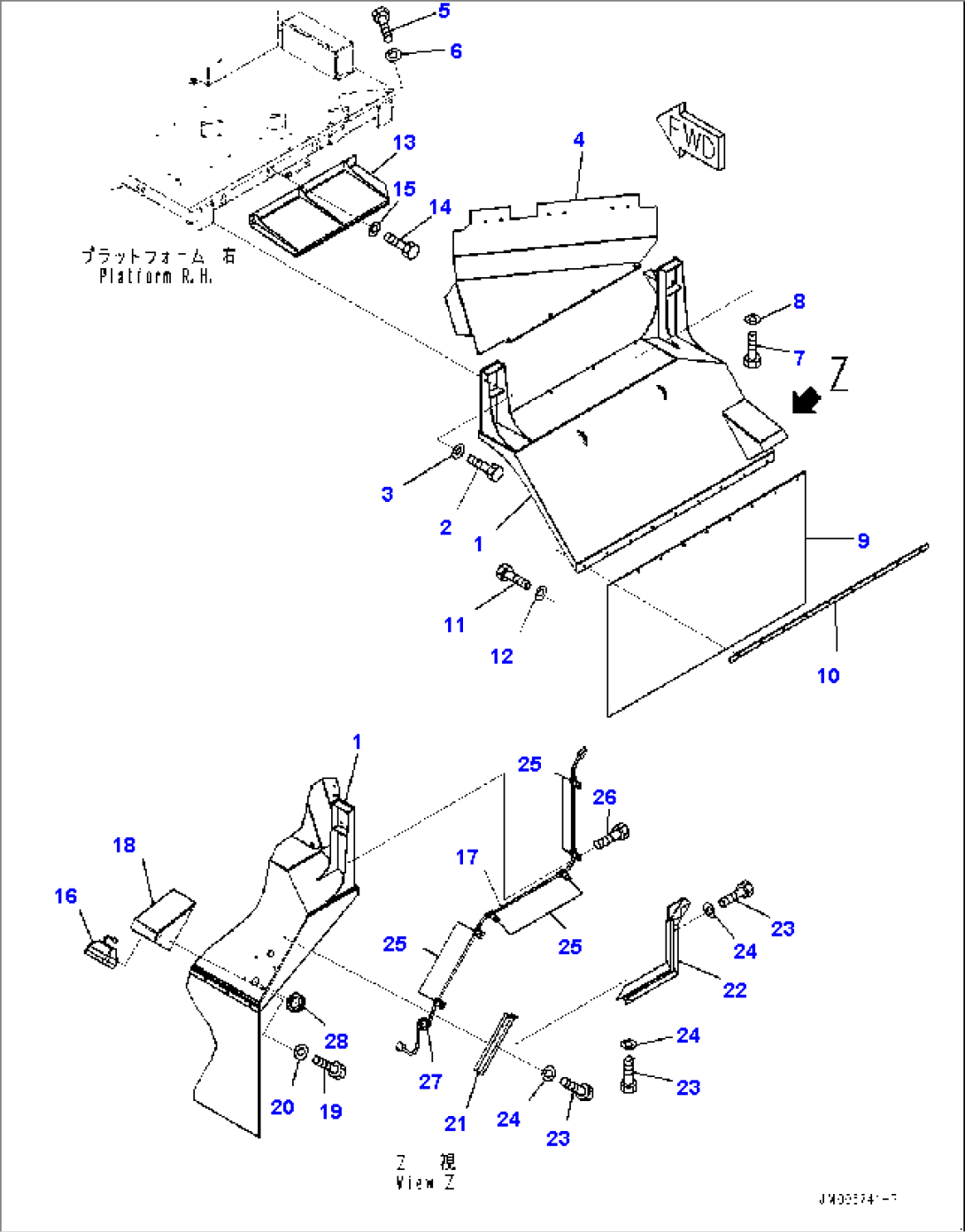 Platform R.H., Fender, R.H. (#80228-)