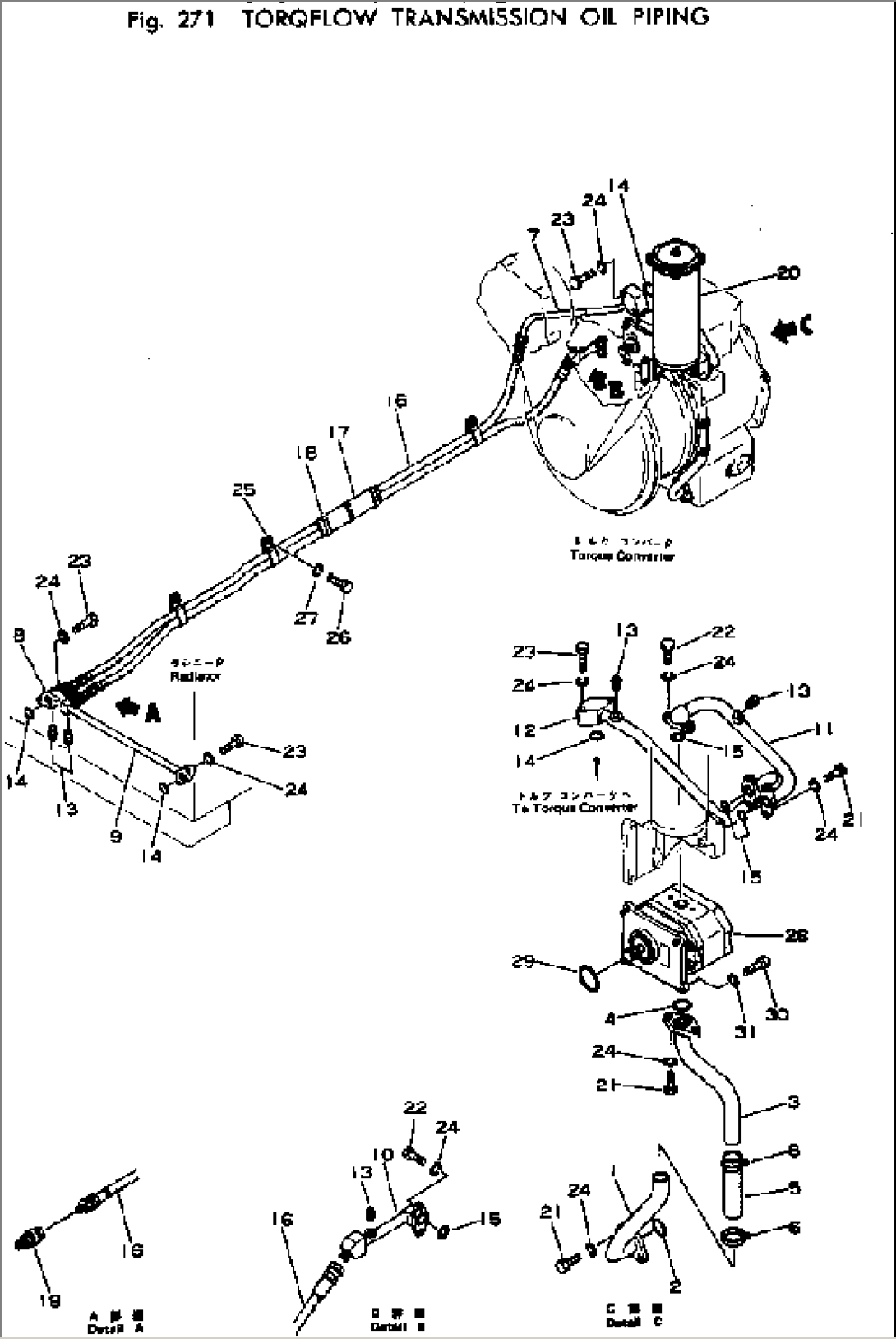 TORQFLOW TRANSMISSION OIL PIPING