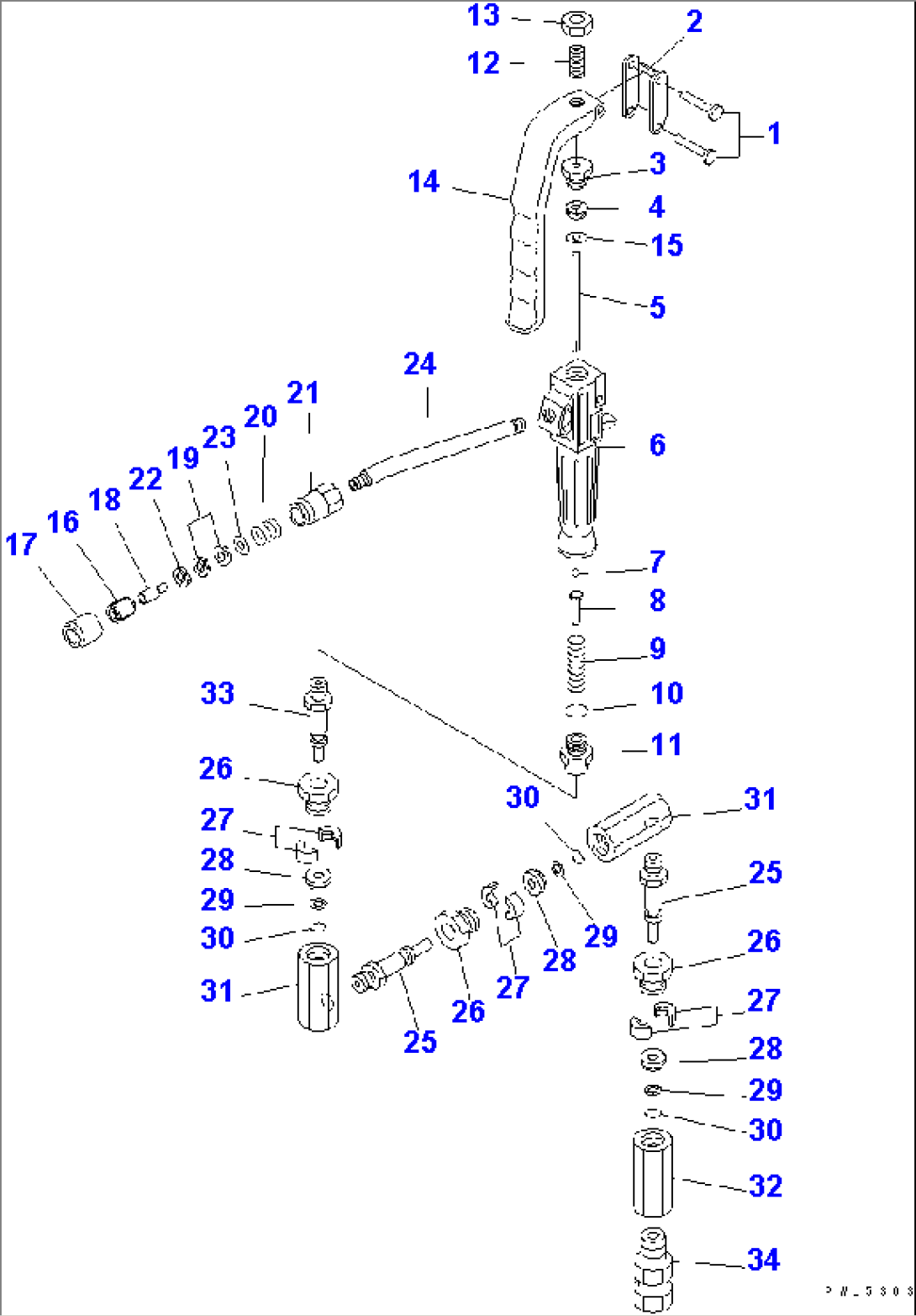 GREASE PUMP (GREASE GUN)(#30001-30032)
