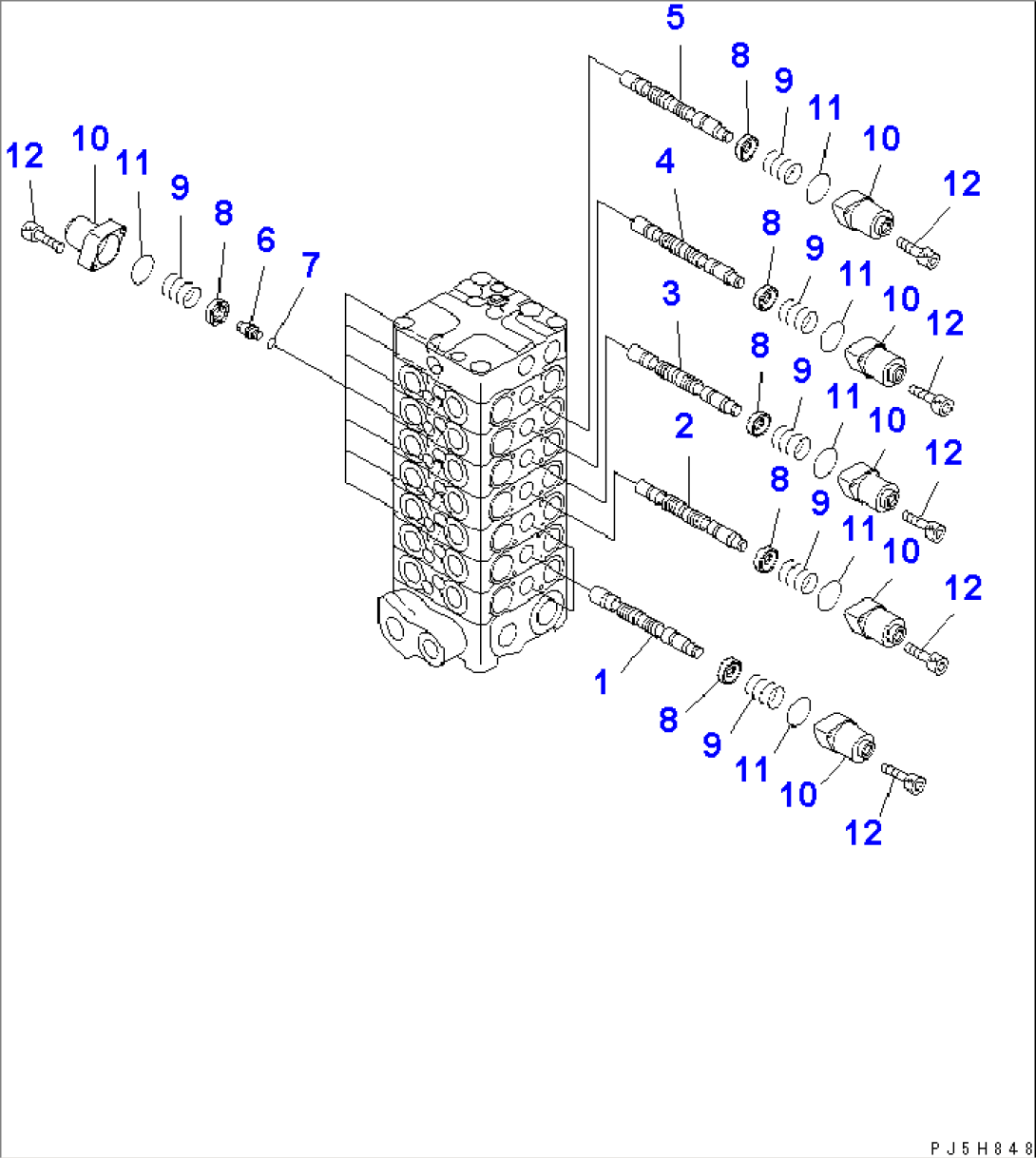 CONTROL VALVE (7-VALVE) (2/9)