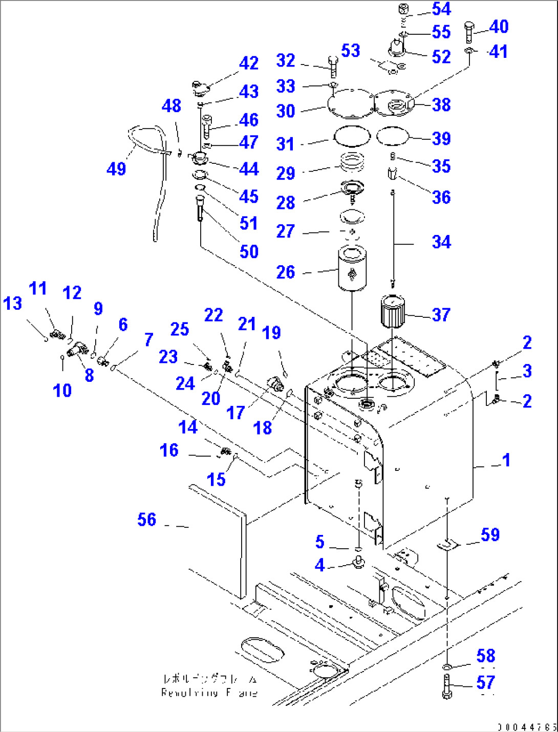 HYDRAULIC TANK (WITH BURST VALVE)(#30001-30043)