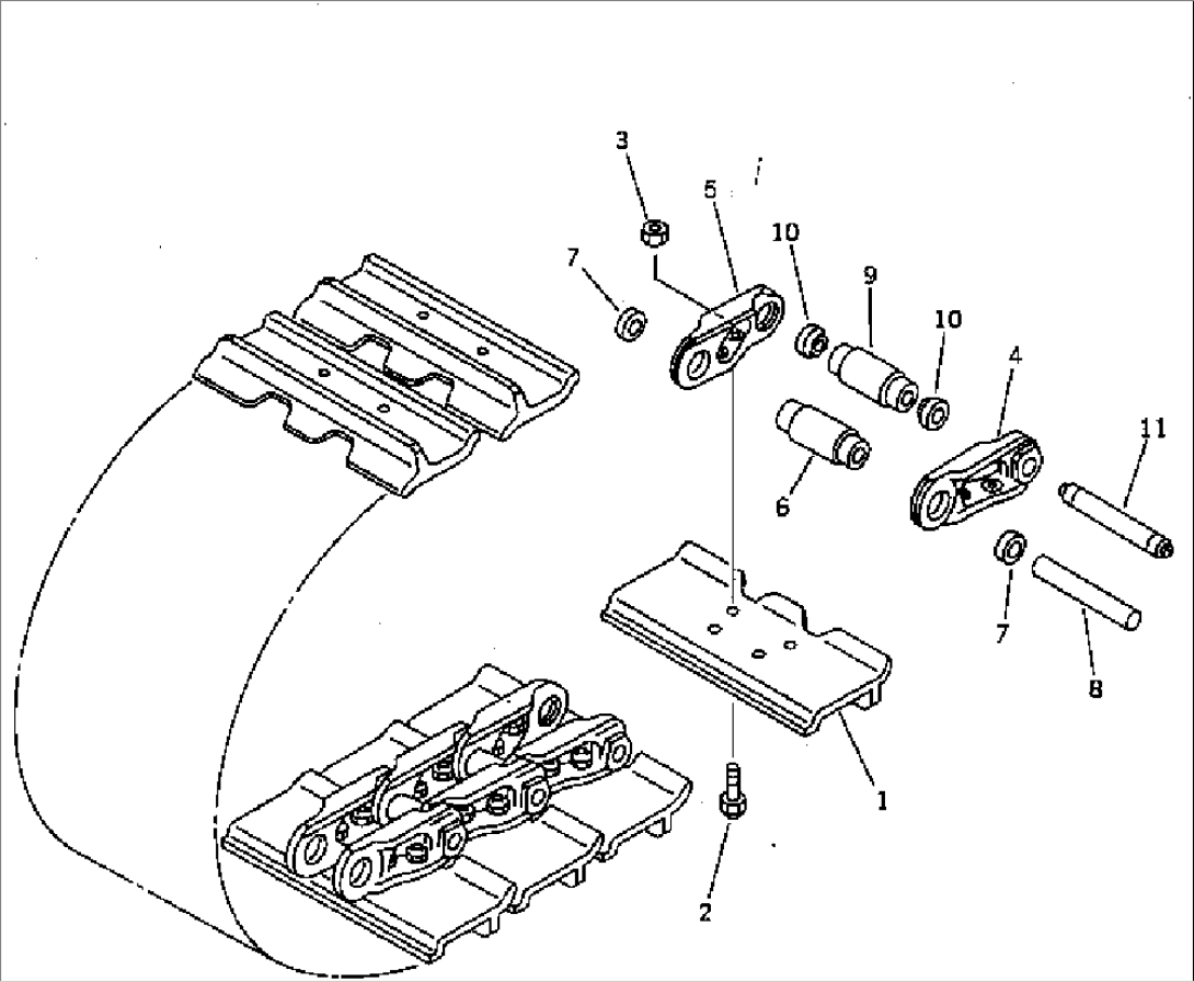 TRACK SHOE (MASTER PIN TYPE) (SINGLE GROUSER)(#50061-)