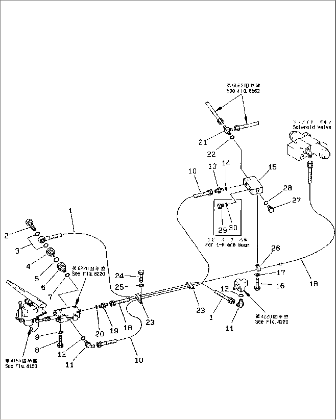 HYDRAULIC PIPING (TRAVEL P.P.C. VALVE LINE)