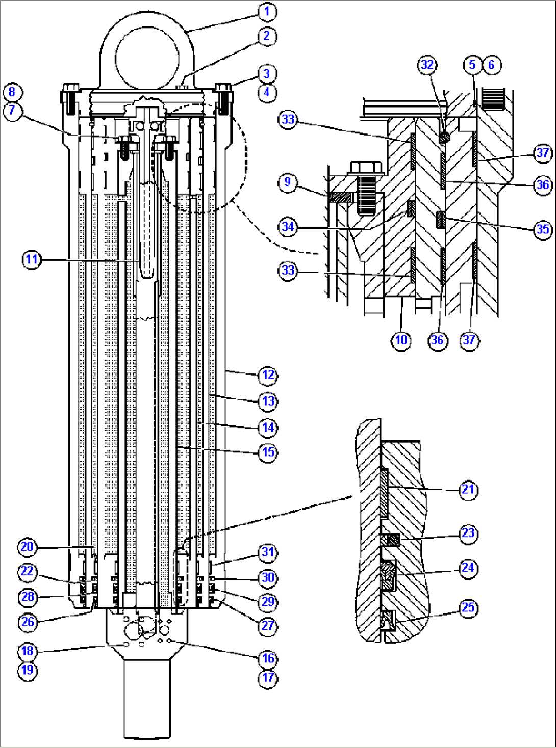 HOIST CYLINDER ASSEMBLY (TZ5517)