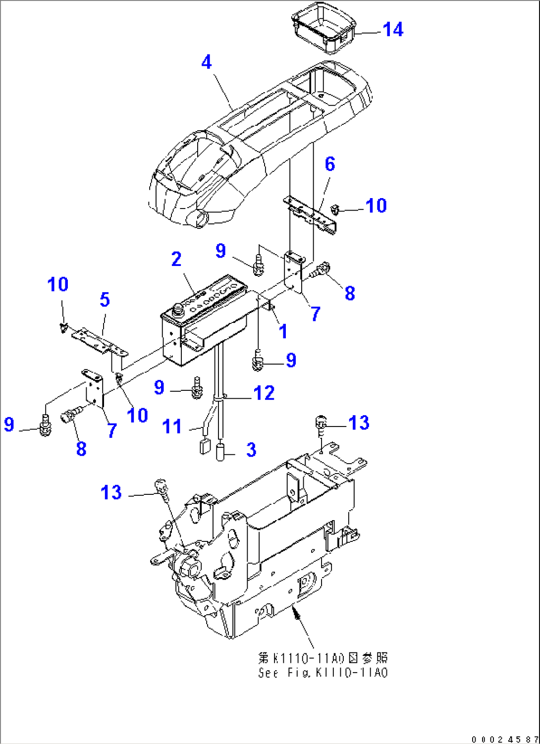 FLOOR FRAME (CONSOLE) (UPPER) (L.H.) (WITHOUT AIR CONDITIONNER)