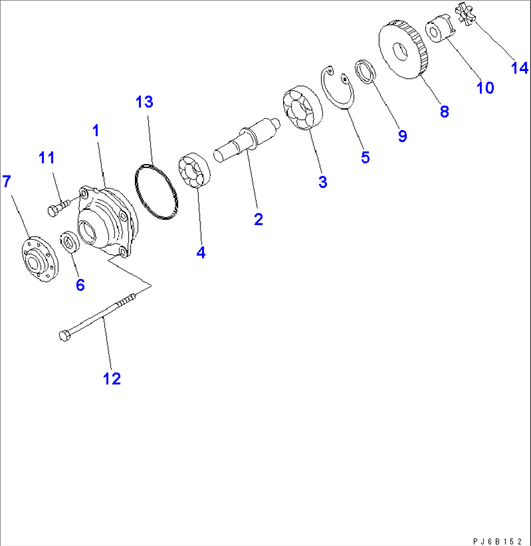FUEL INJECTION PUMP DRIVE(#310001-310046)