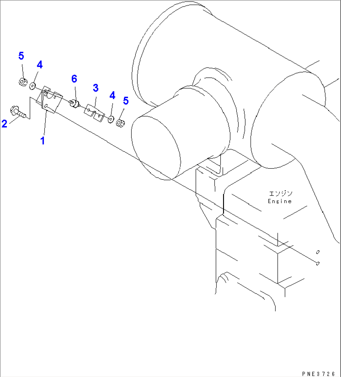 ENGINE (ENGINE CONTROL BRACKET) (WITH ELECTRICAL GOVERNOR)