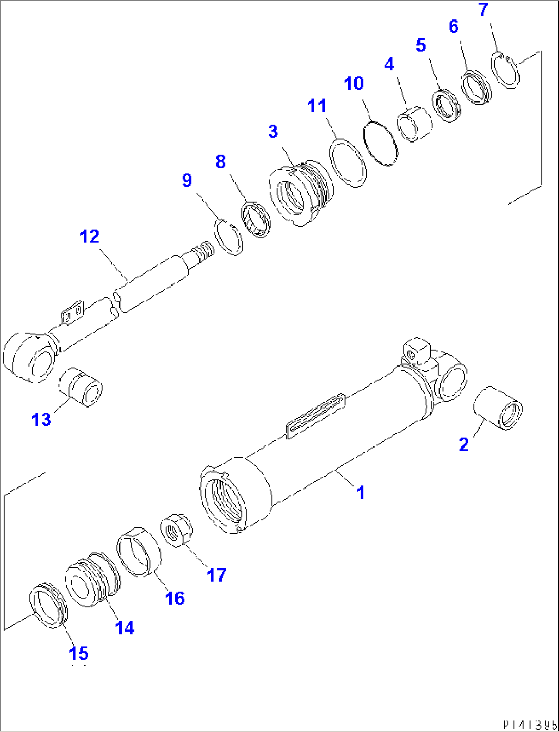 DUMP CYLINDER (FOR HIGH HIGH LIFT ARM)(#60001-)