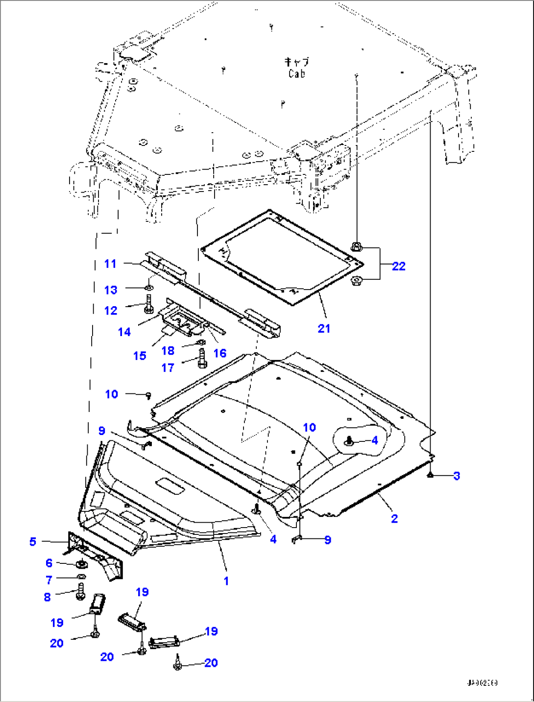 ROPS Cab, Roof Cover (1/2) (#80001-80849)