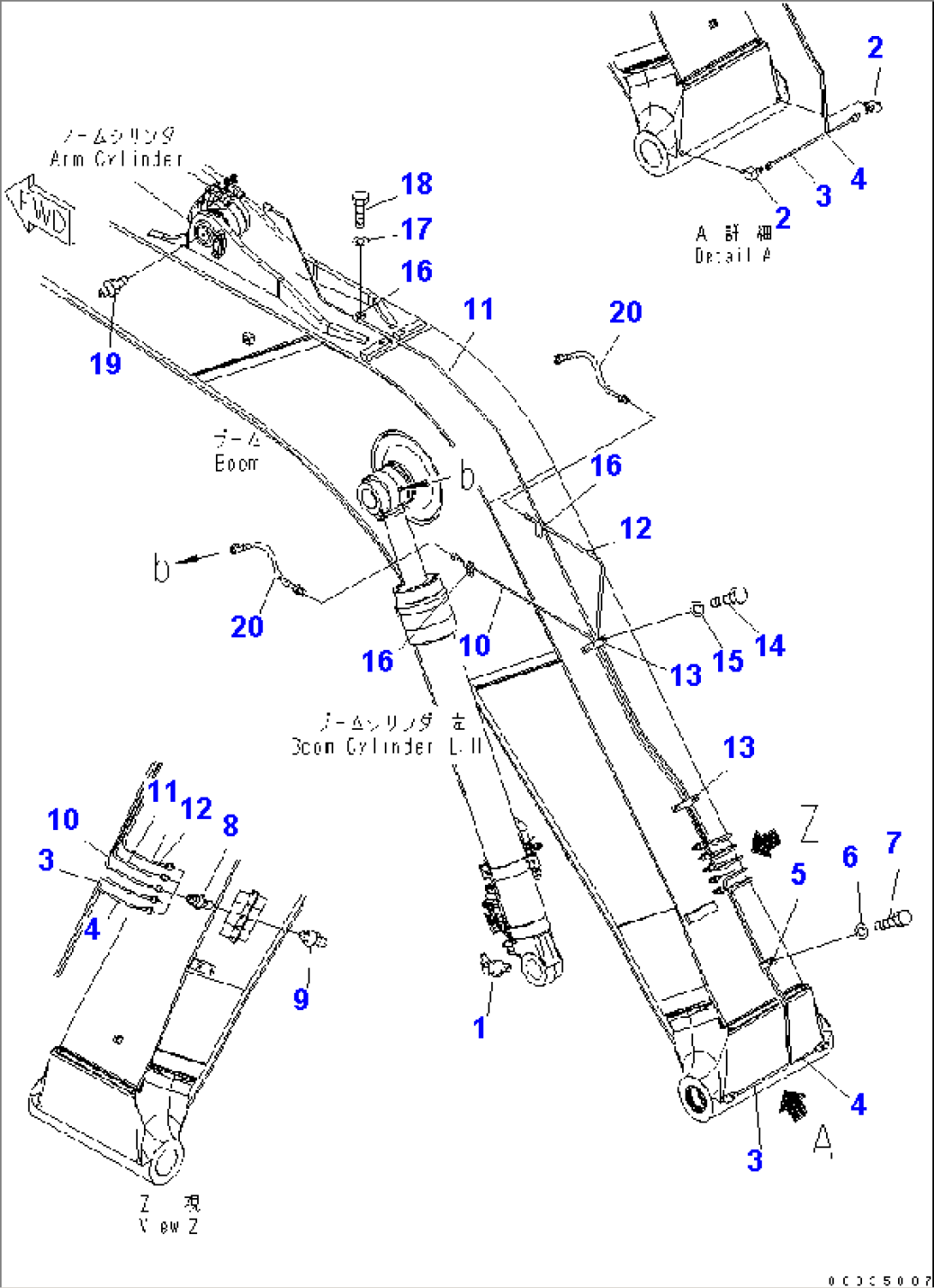 1-PIECE BOOM (LUBRICATION PIPING)