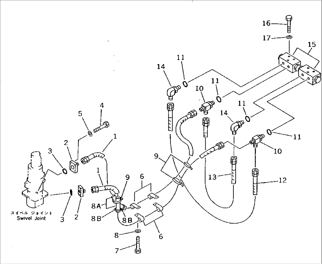 OUTRIGGER PIPING (SWIVEL JOINT TO/FROM CHECK VALVE)(#10001-10008)