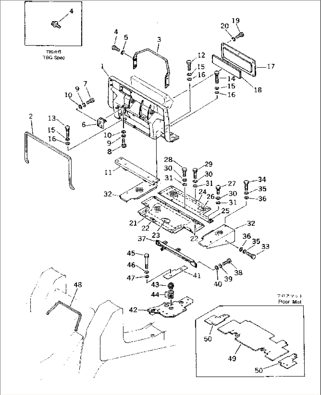 DASHBOARD AND FLOOR PALTE (NOISE SUPPRESSION FOR EC) (TBG SPEC.)