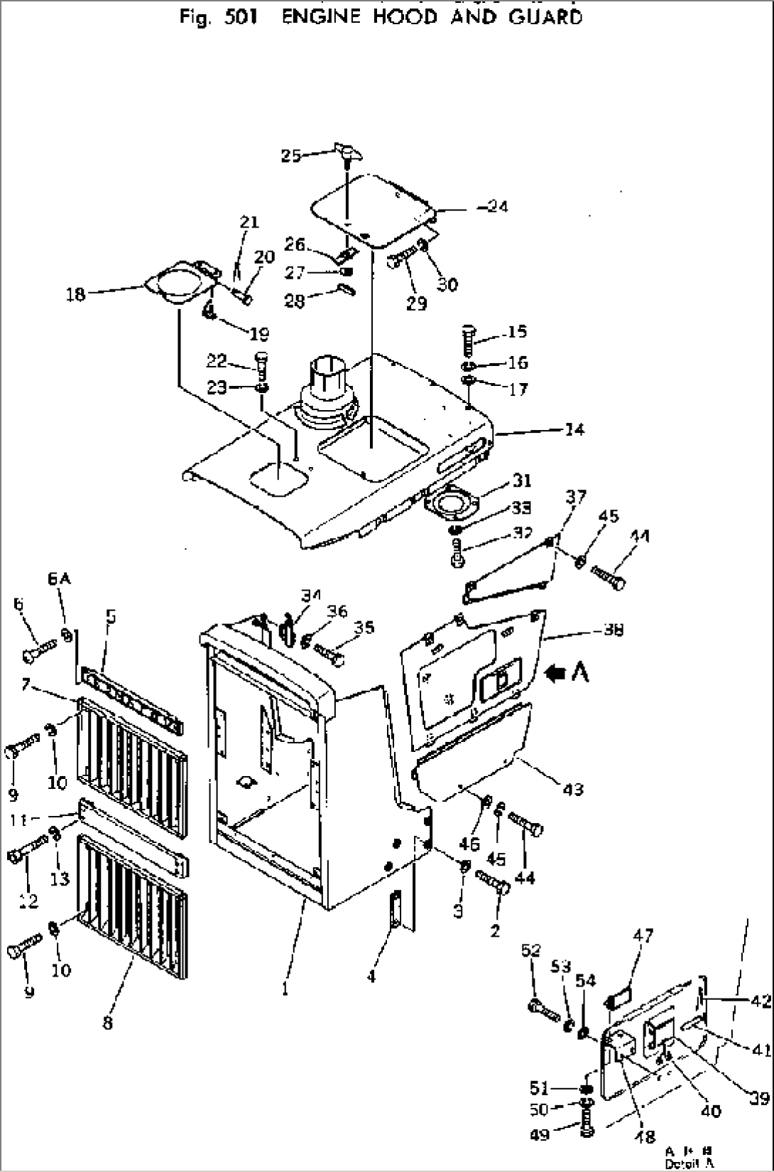 ENGINE HOOD AND GUARD