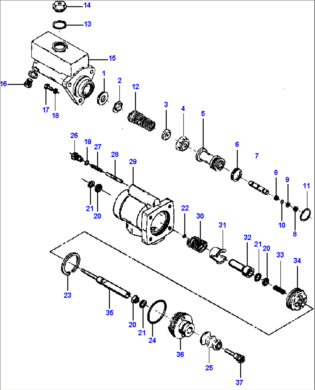 FIG. H0410-01A2 BRAKE CYLINDER - MASTER POWER