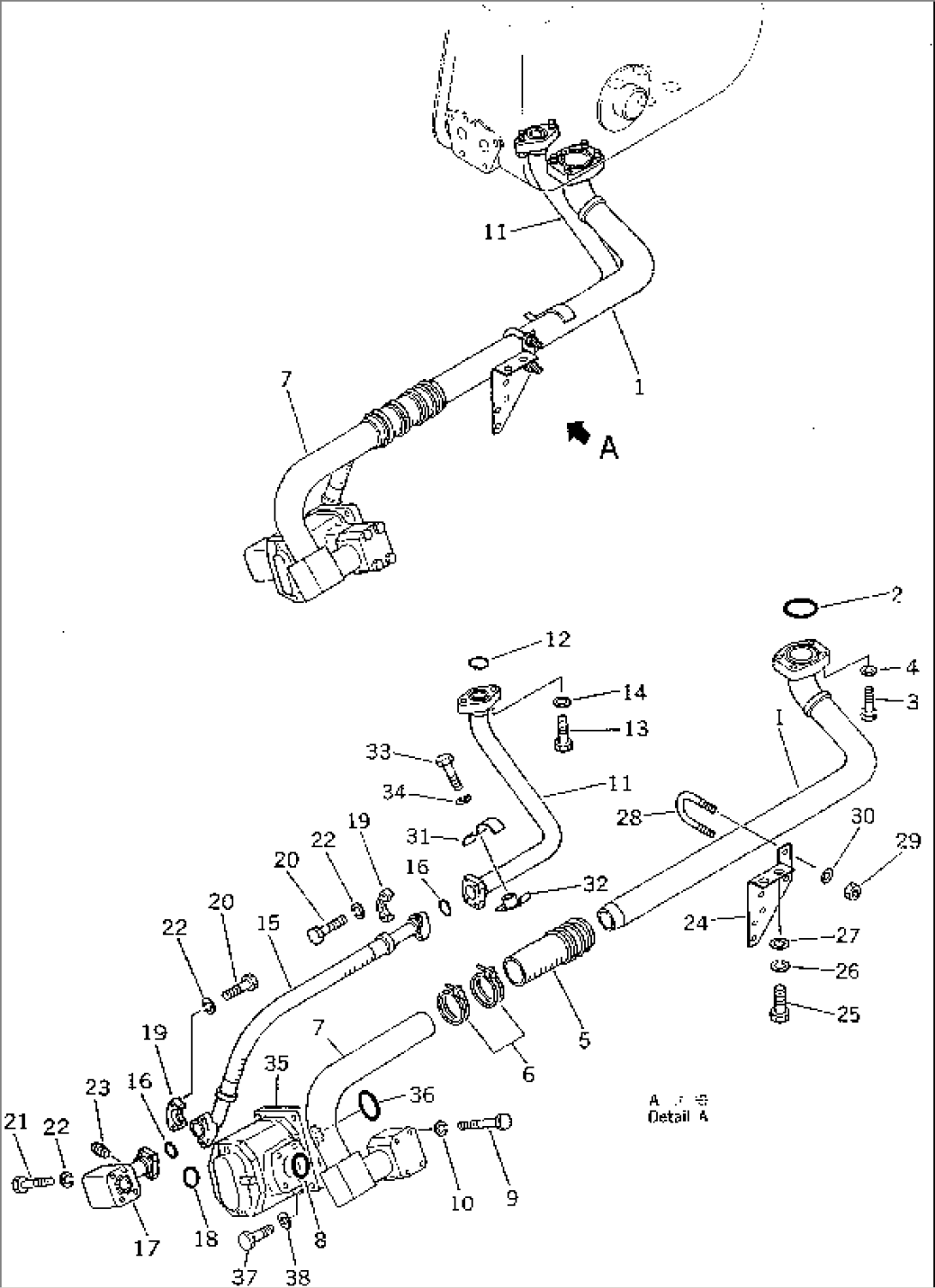 HYDRAULIC PIPING (TANK TO PUMP TO VALVE)