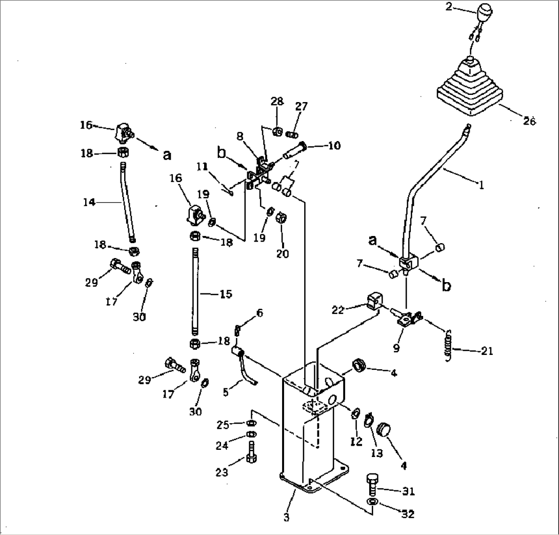 WORK EQUIPMENT CONTROL LEVER (2/2) (FOR I.S.O. PATTERN) (EXCEPT JAPAN)