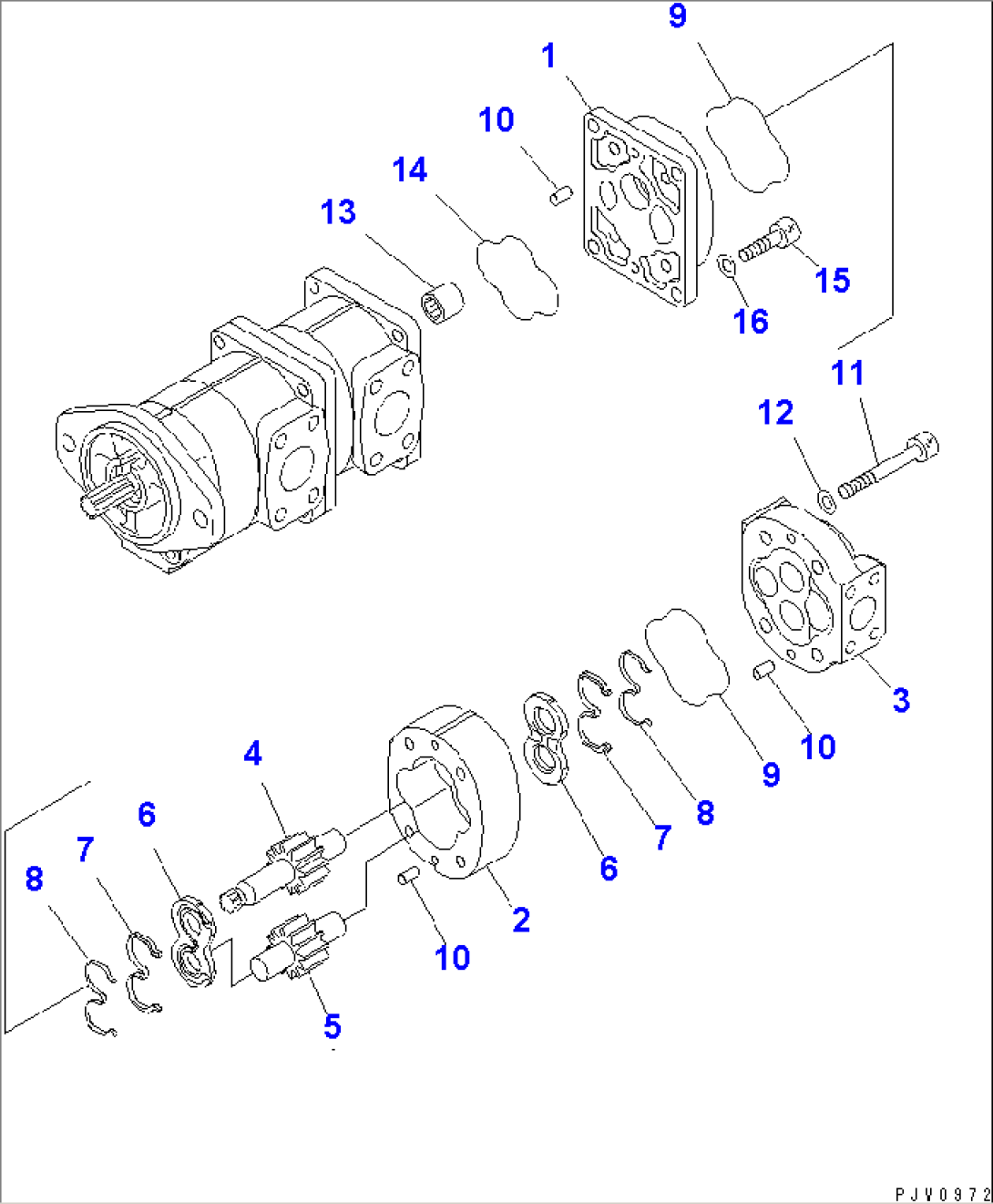 HYDRAULIC PUMP (3/3) (SWING PUMP)