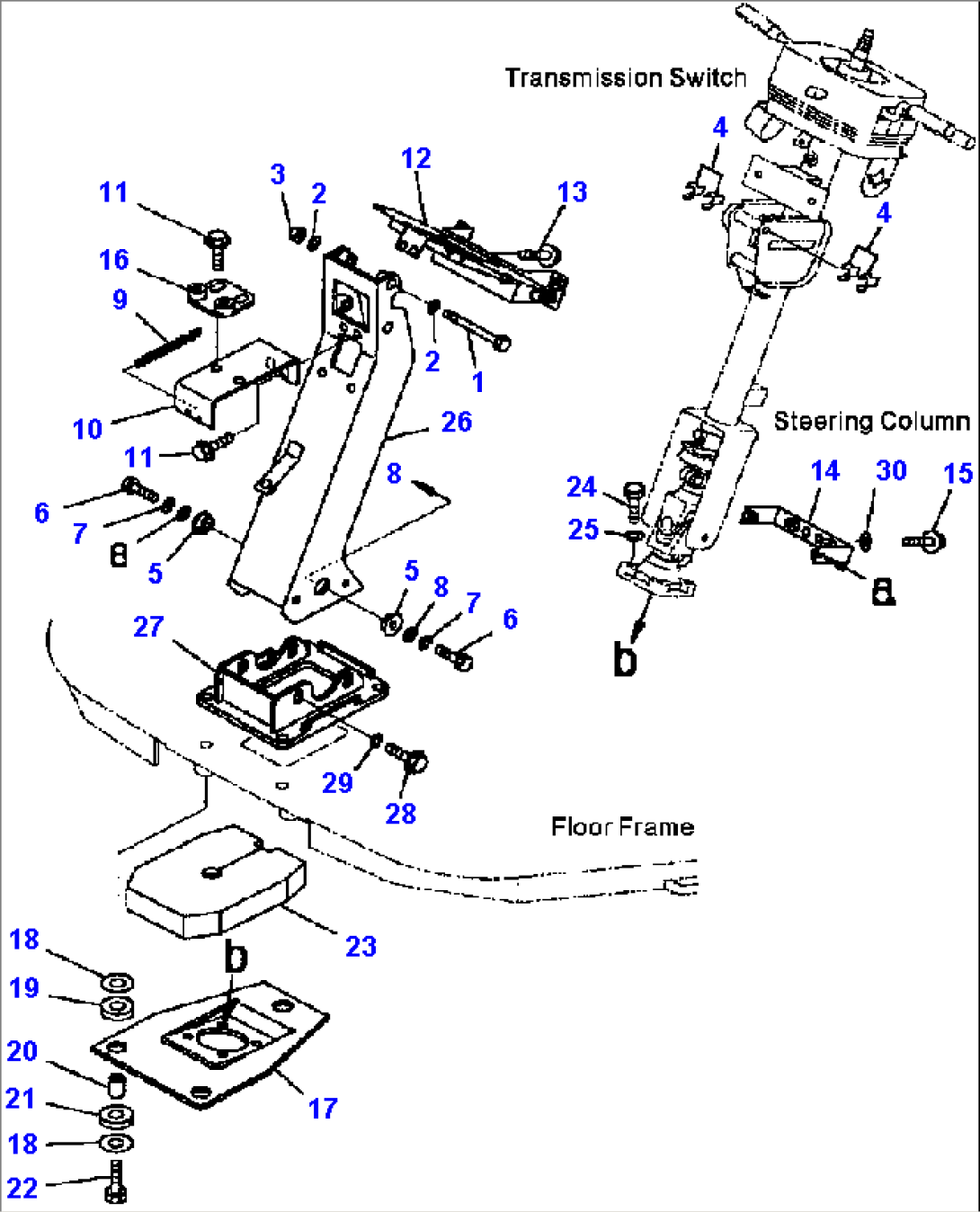 K4420-02A0 STEERING WHEEL, COLUMN AND VALVE SUPPORT AND MOUNTING PARTS