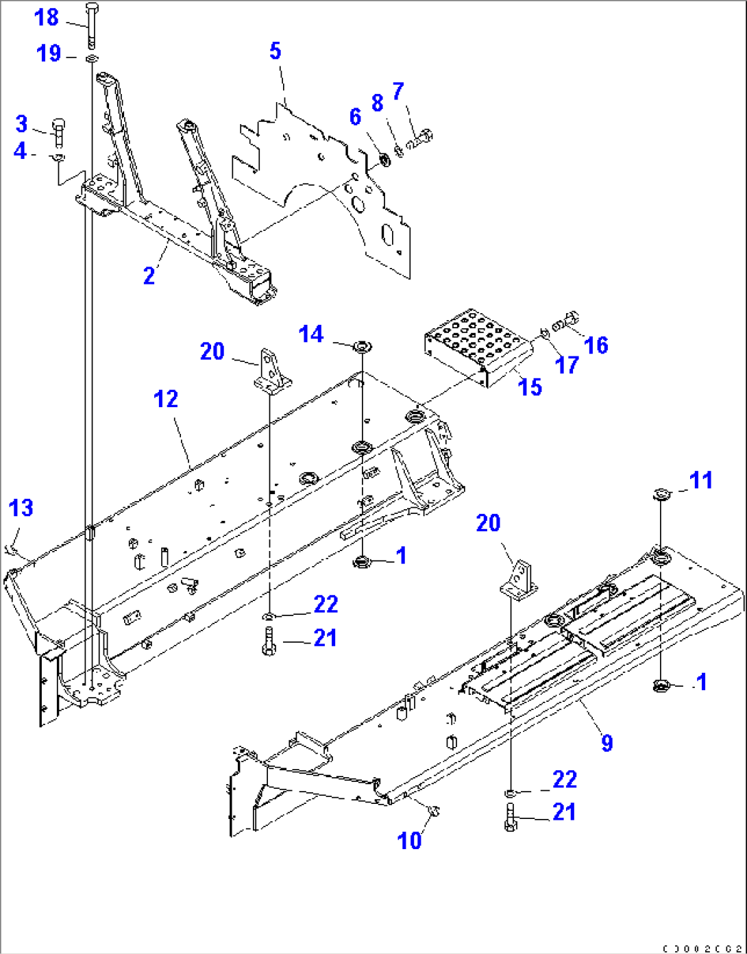 FENDER AND HOOD MOUNT (FOR TRIMMING) (WITH CAB)