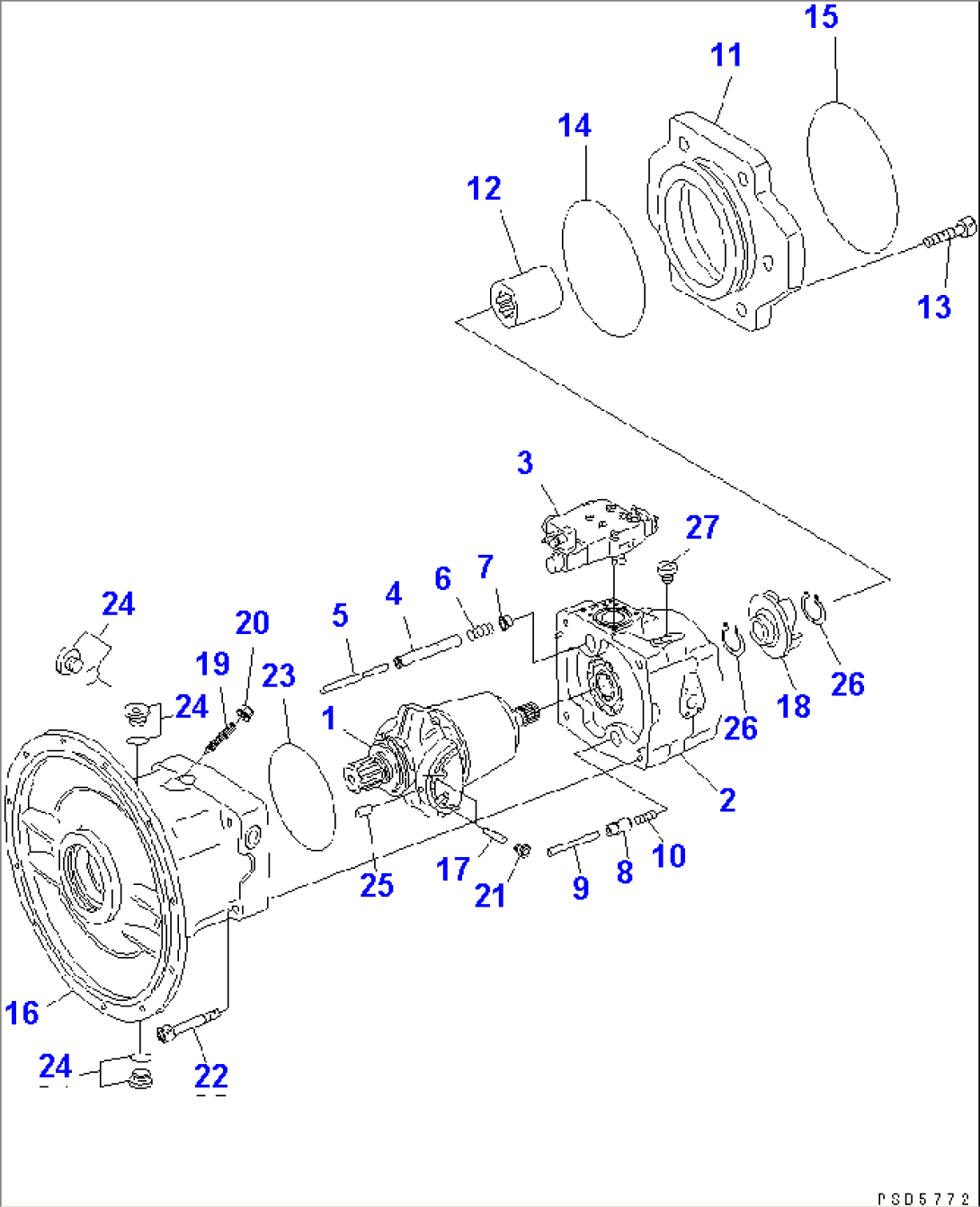 HYDRAULIC MAIN PUMP (1/4)