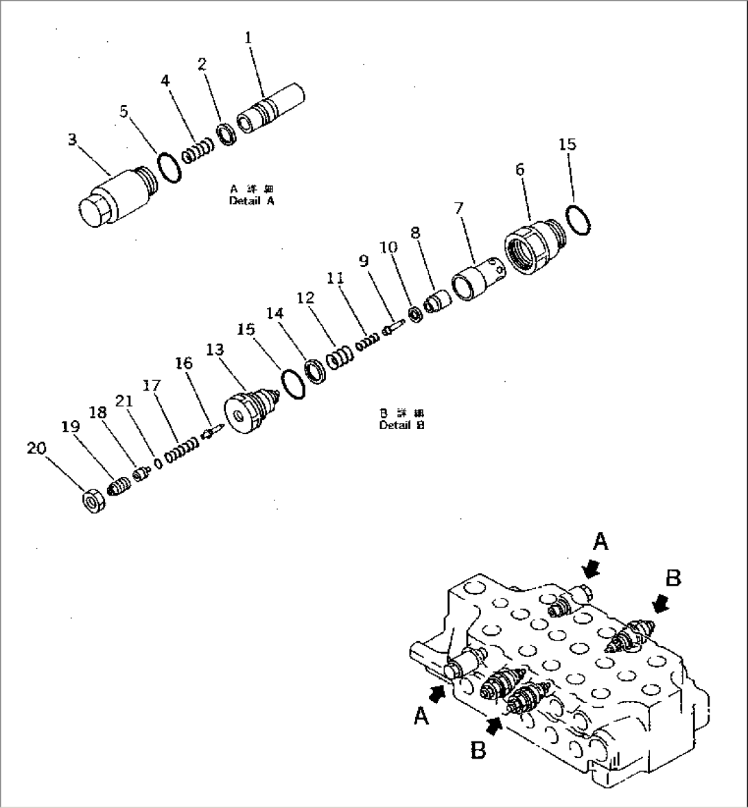 MAIN VALVE (5-SPOOL) (3/3)