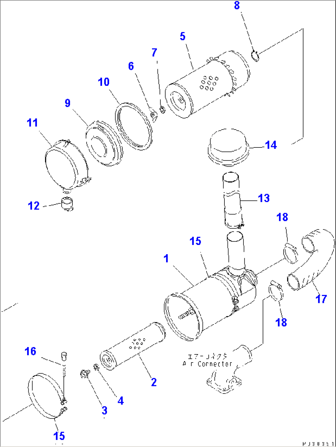 AIR CLEANER AND CONNECTION (FOR ZIMBABWE)