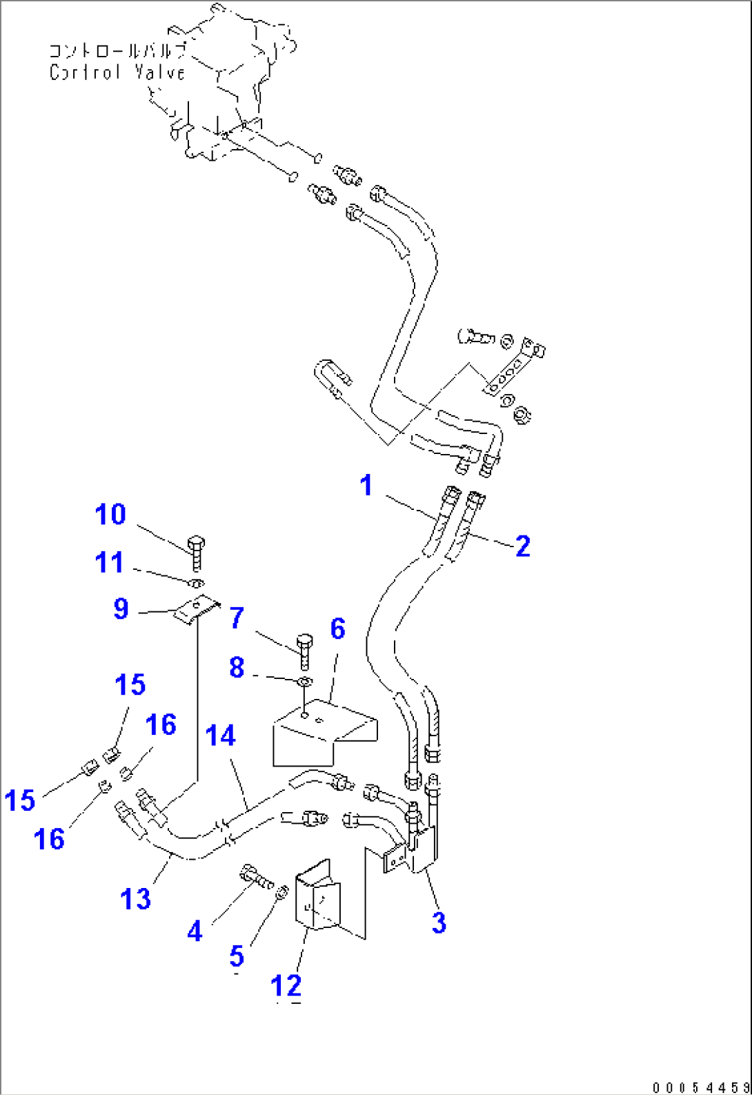 HYDRAULIC PIPING (TANK TO TILT CYLINDER) (FOR TRIMMING)