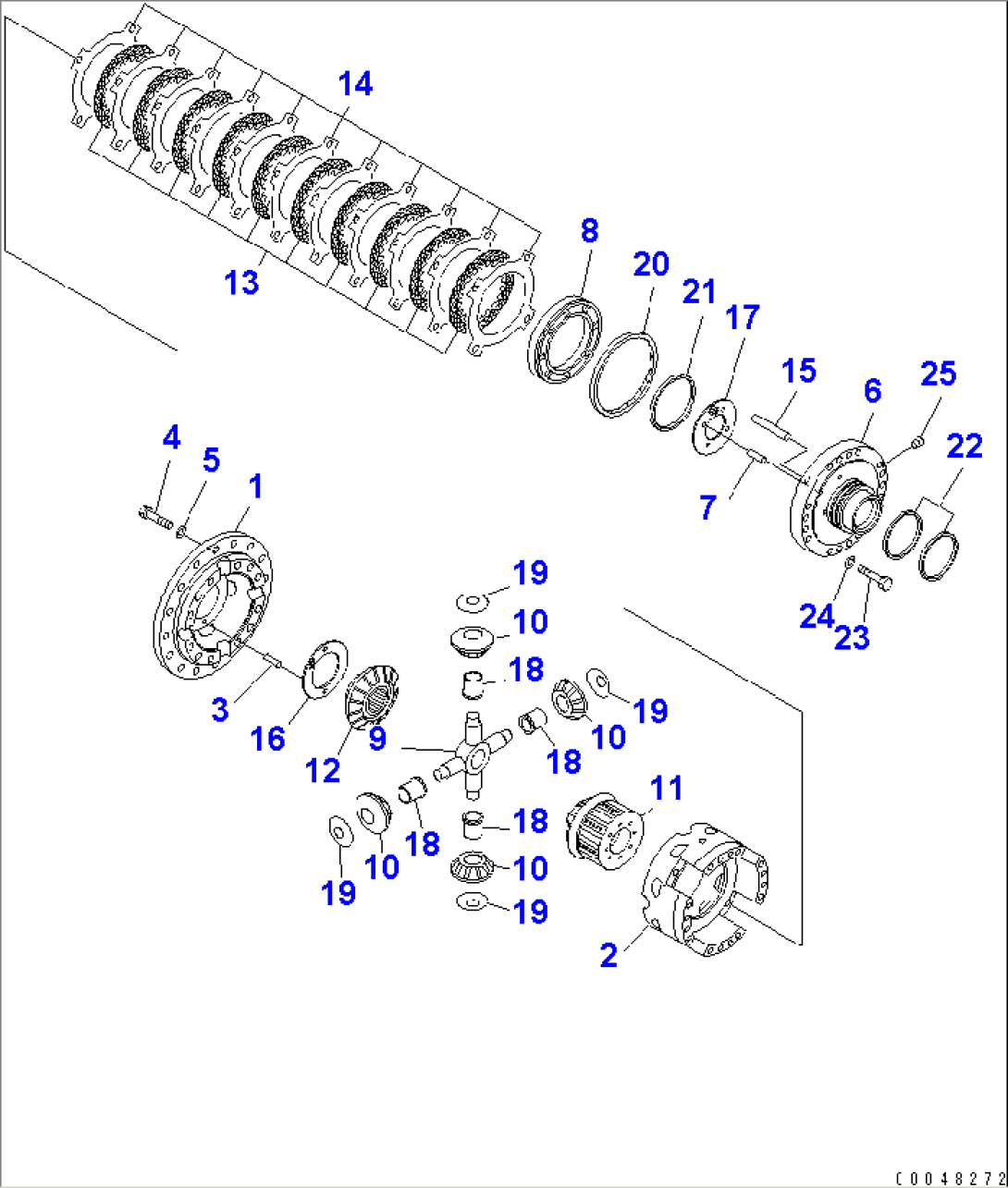 REAR AXLE (DIFFERENTIAL LOCK)(#7001-)