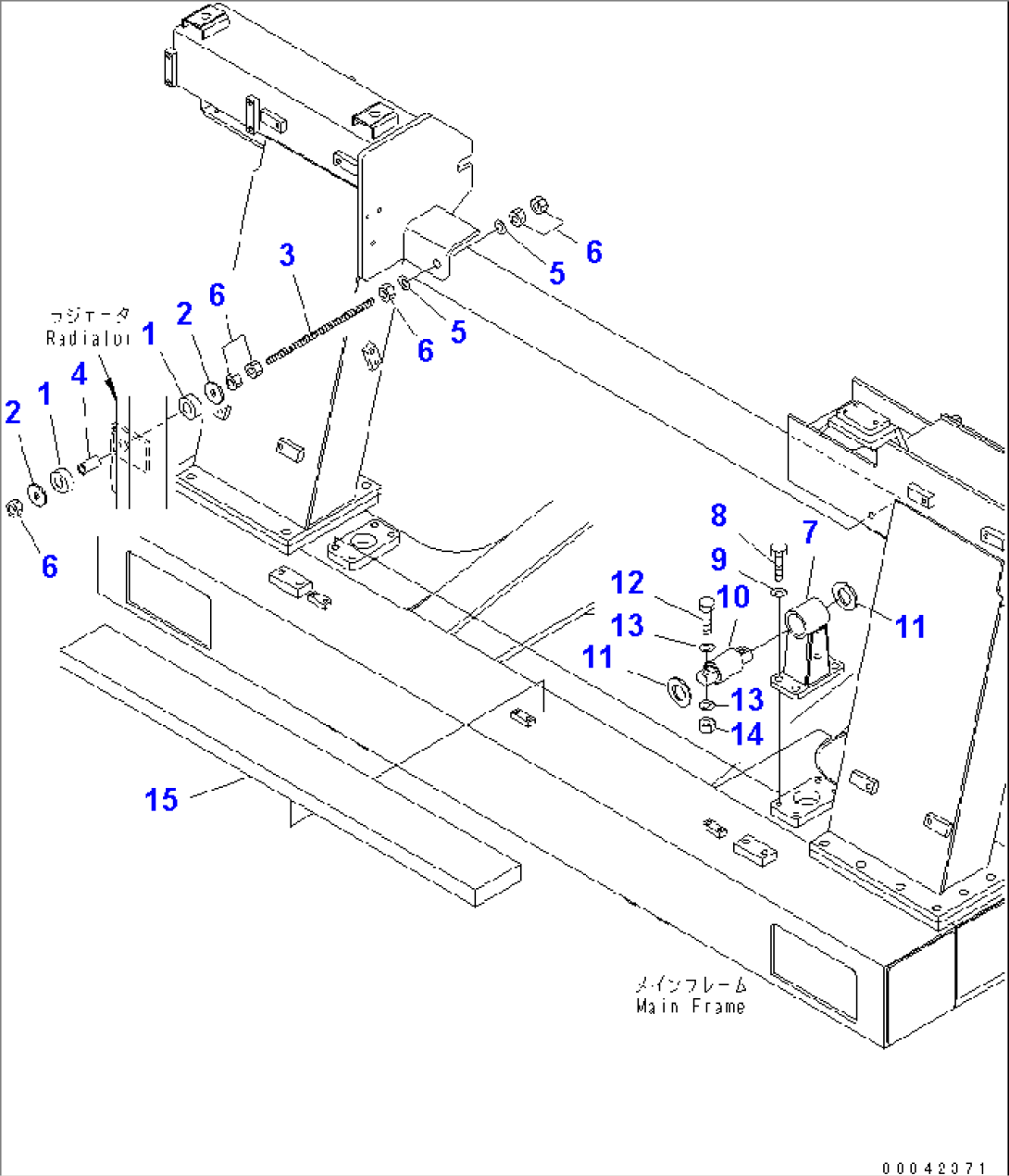 RADIATOR (MOUNTING PART) (BRACKET)(#7001-)