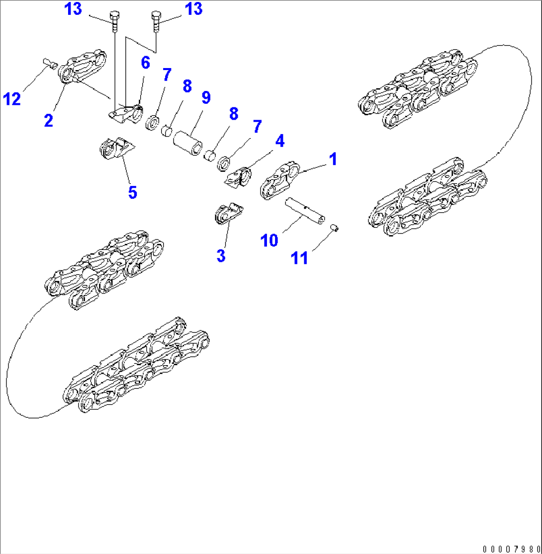 TRACK LINK (LUBRICATE TYPE) (SUPPLY PARTS)