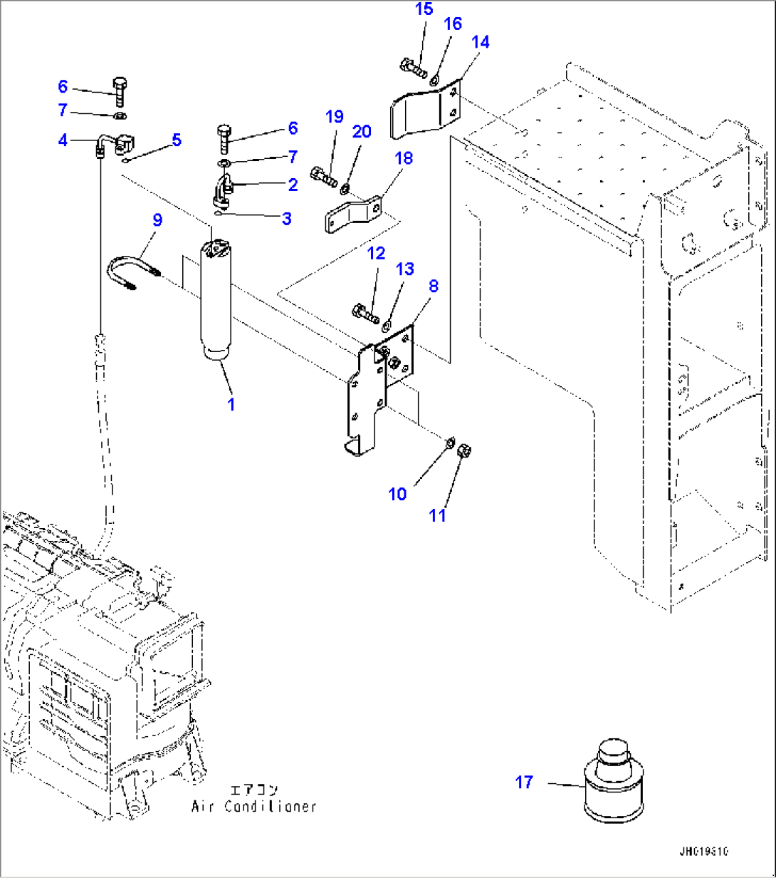 Air Conditioner, Receiver Tank (#80001-)
