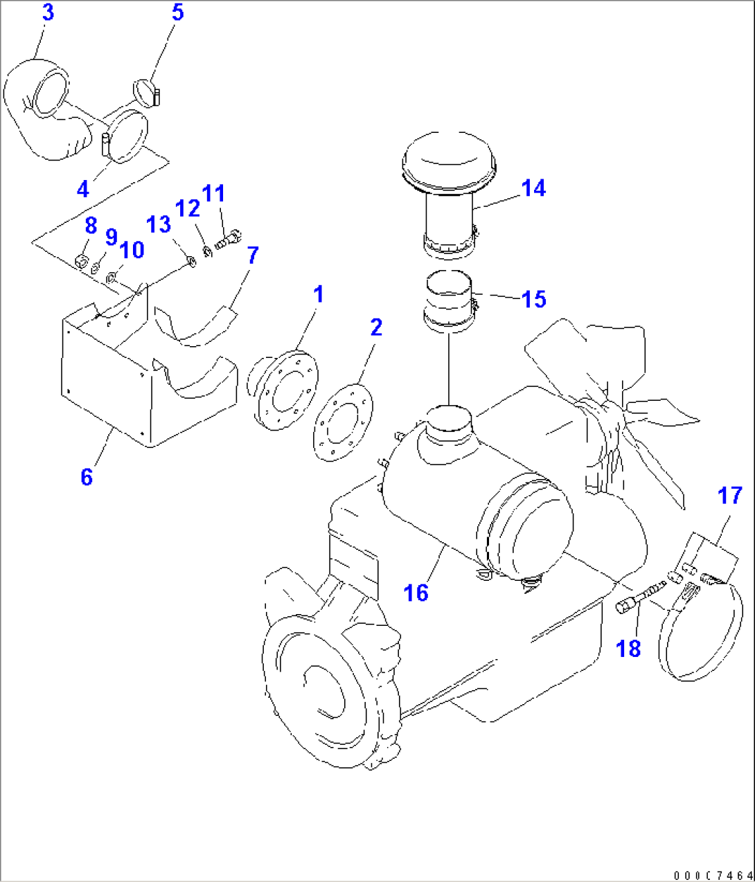 AIR CLEANER AND AIR CLEANER CONNECTION (SAND AND DUSTY SPEC.)(#.-)