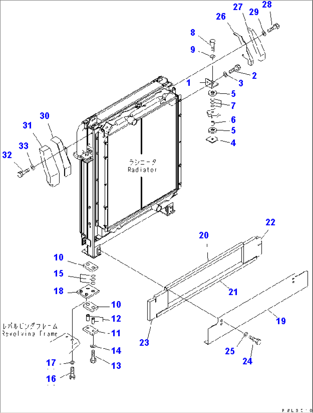 COOLING (RADIATOR MOUNTING AND SHEET) (EU SPEC.)(#10061-10999)