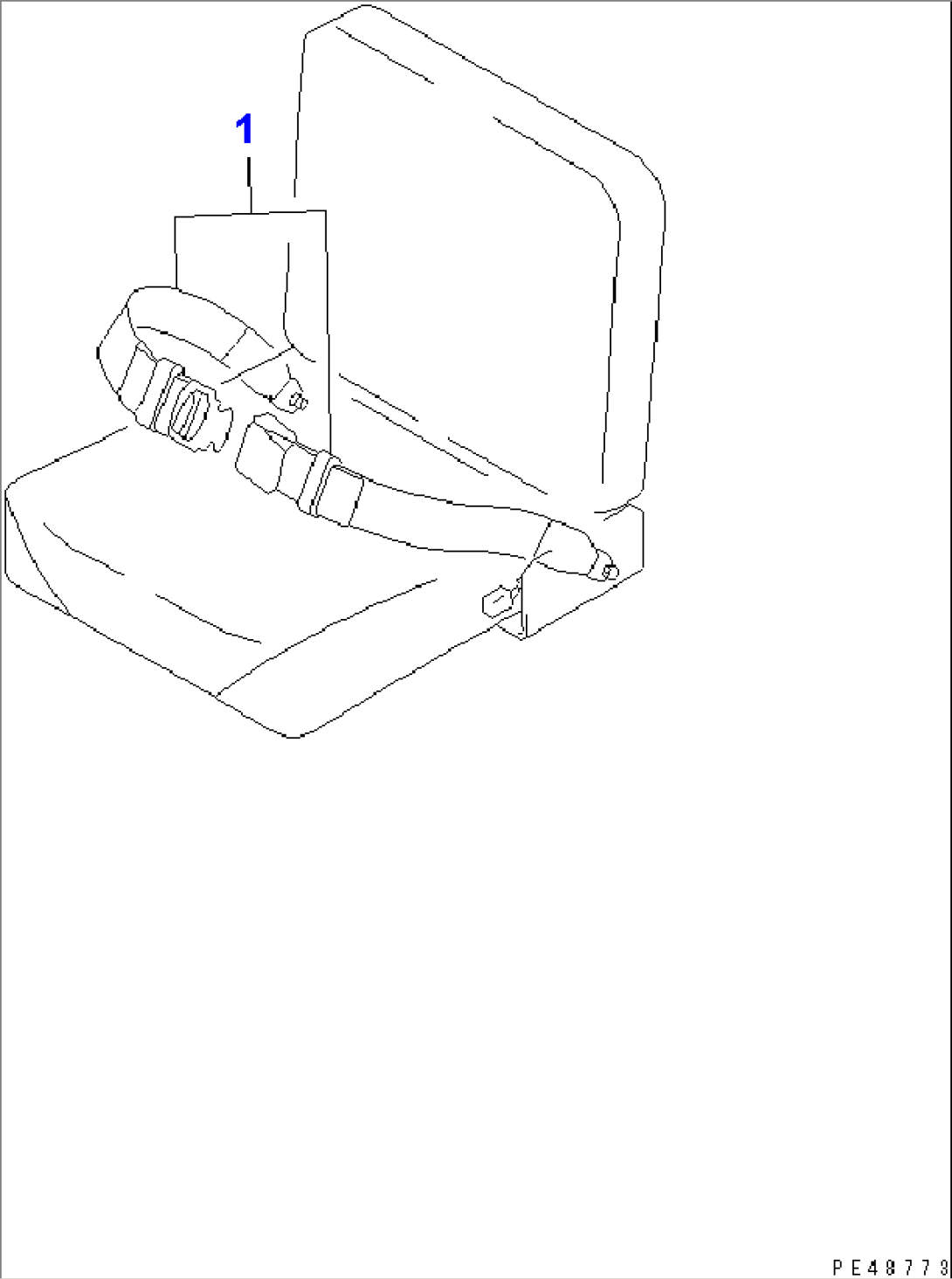 SEAT BELT (AUXILIARY SEAT) (FOR 2-PERSONS CAB)