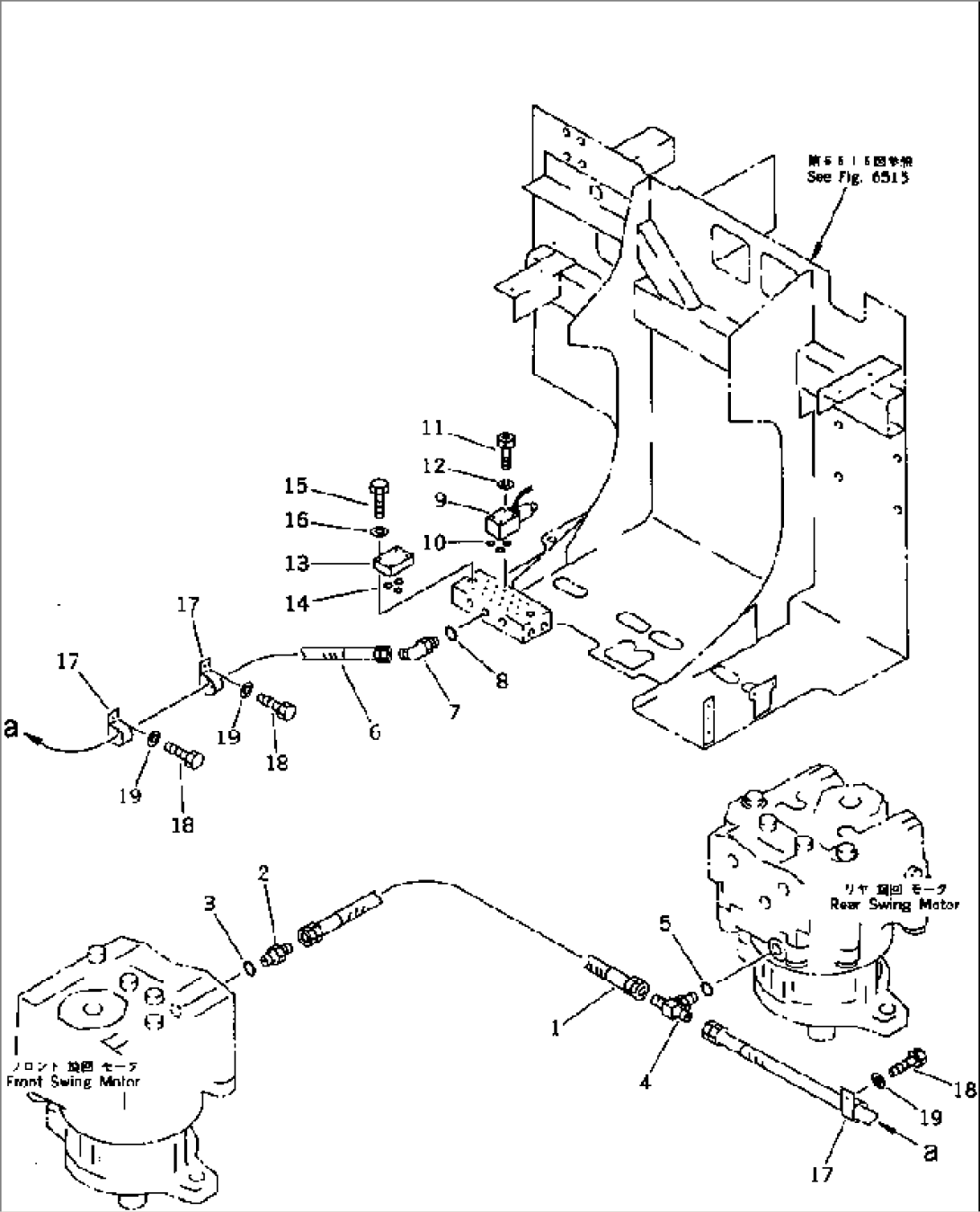 SWING MECHANICAL BRAKE PIPING (WITHOUT FREE SWING)