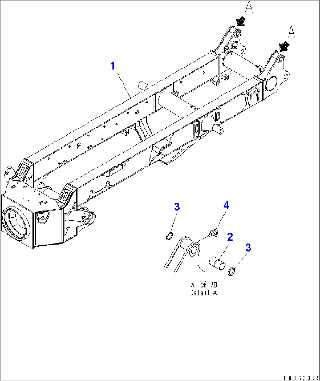 REAR FRAME (FOR TIRE STOPPER)(#2001-2461)