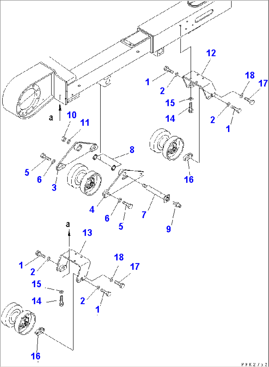 TRACK FRAME (TRACK ROLLER MOUNT)(#1061-1252)