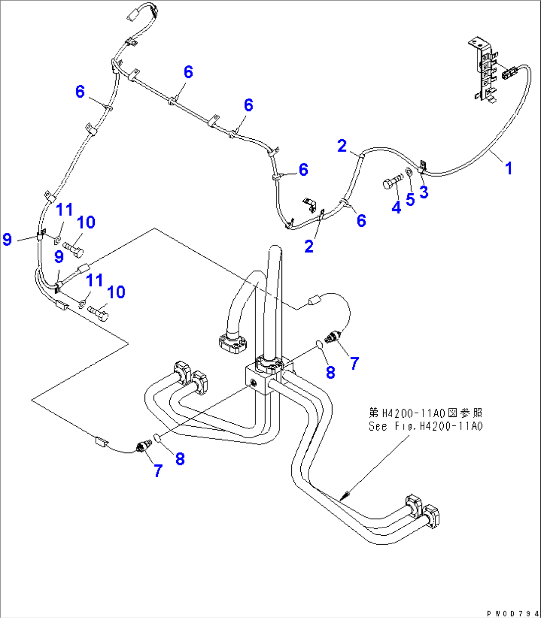 FRONT HARNESS (PRESSURE SENSOR) (FOR LOAD MATER)
