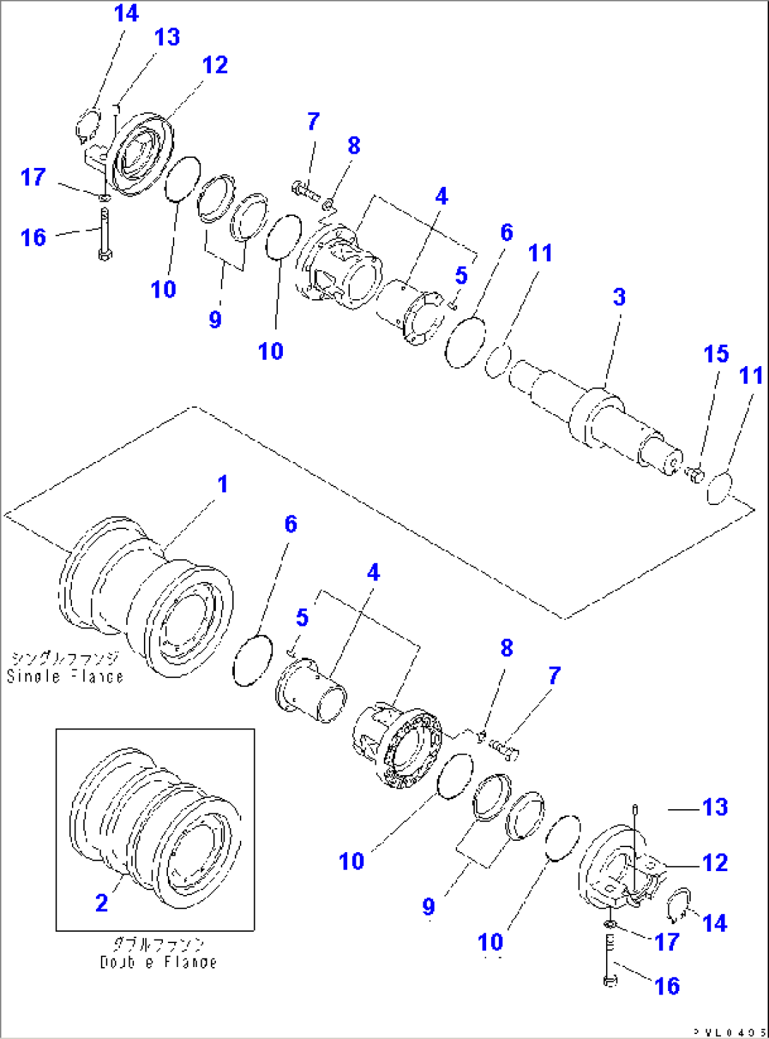 TRACK ROLLER (COLD WEATHER (A) SPEC.)(#14413-15304)