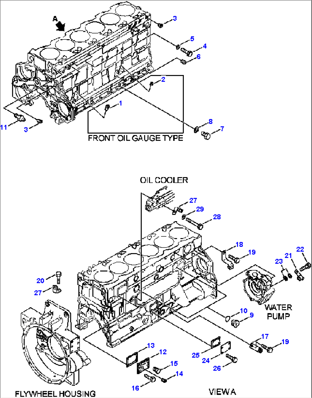 FIG. A2010-A7A7 CYLINDER BLOCK - MOUNTING HARDWARE