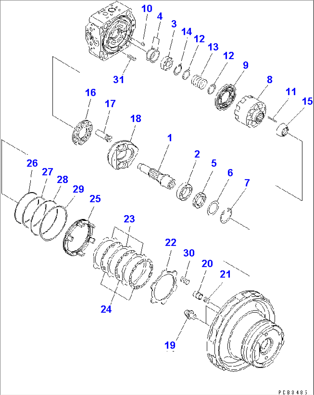 TRAVEL MOTOR (2/3)(#11089-)