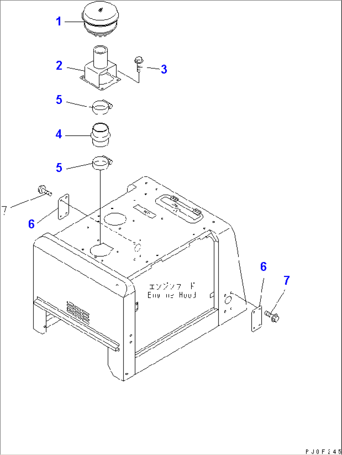 HOOD (AIR INTAKE EXTENSION) (INDUSTRIAL WASTE DISPOSAL SPEC.)