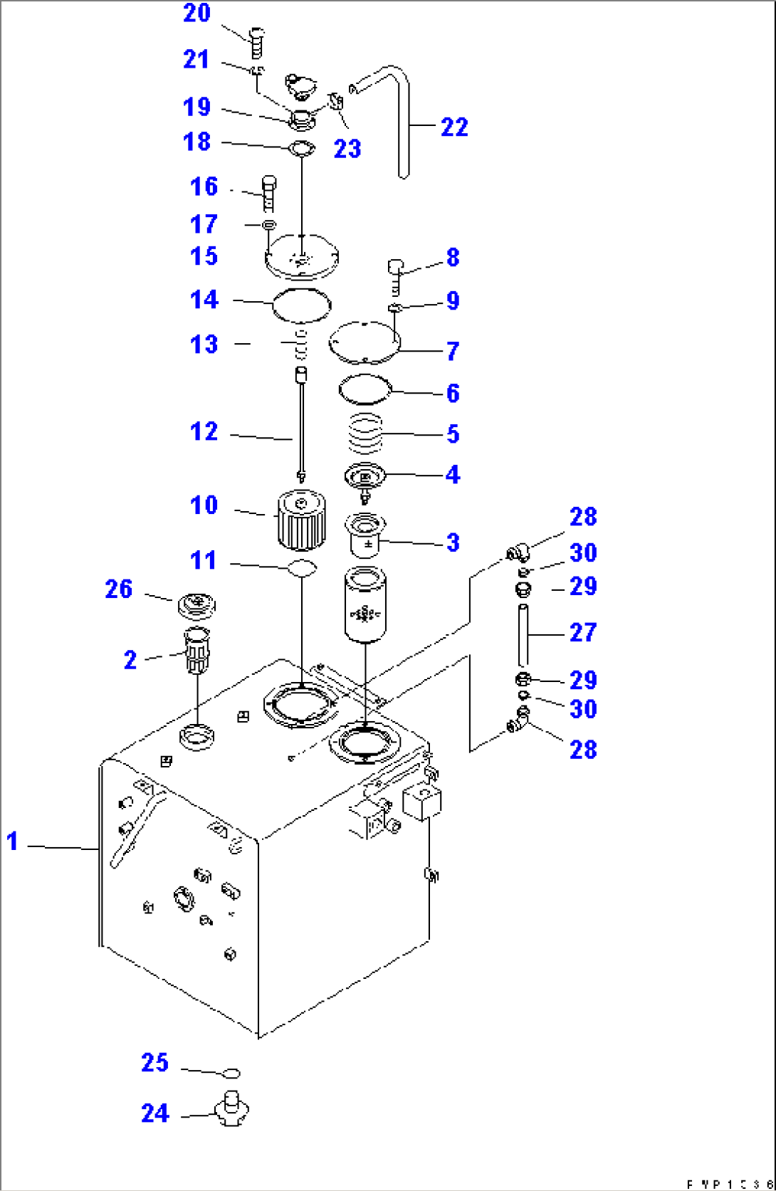 DUAL TANK (FUEL AND HYDRAULIC OIL) (TANK) (ITALIAN SPEC.)(#K34002-)